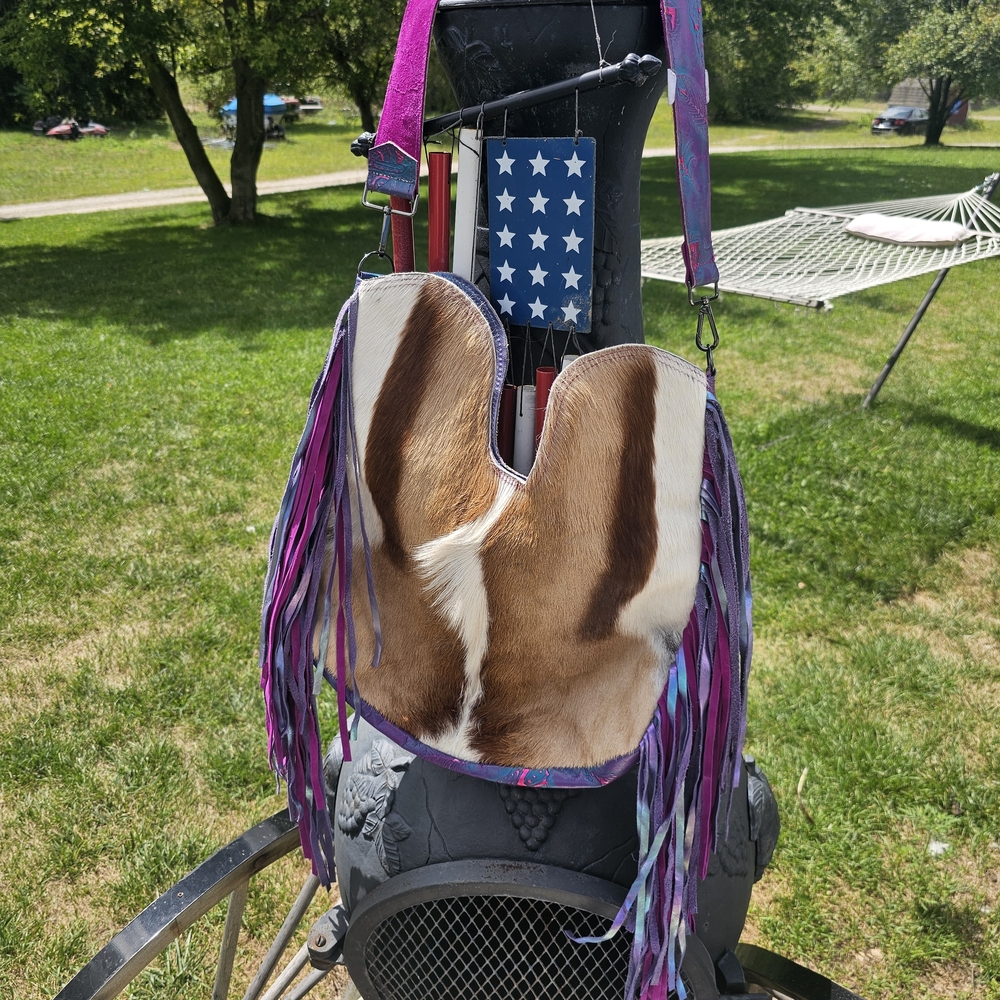 Cowhide Fringe Crossbody Bag